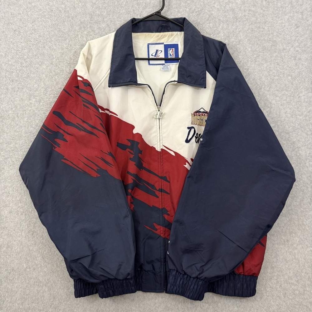 Vintage Denver Nuggets Jacket Men's Xl Logo Athletic Splash Full Zip Windbreaker
